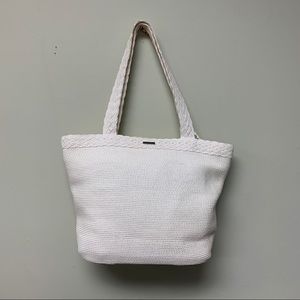 Eric Javits White Woven Medium Tote Purse B1-1100